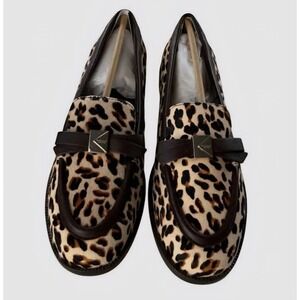 Kate Spade New York Deco Bow HC Loafer Leopard Print Pony Hair Women's Shoes